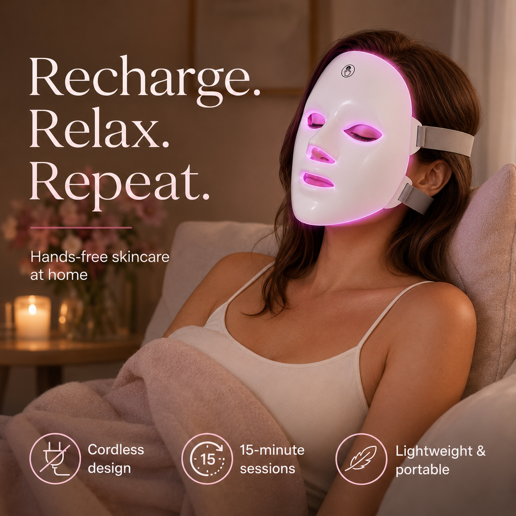 LED Facial Mask – 7+1 Color Light Therapy