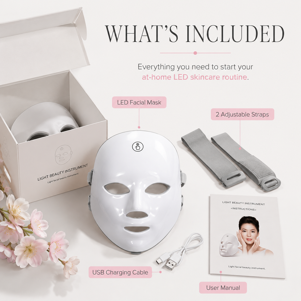LED Facial Mask – 7+1 Color Light Therapy